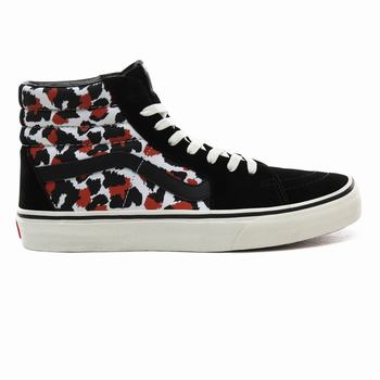 Vans Leopard Sk8-Hi - Miesten Korkeavartiset tennarit - Leopardi Mustat/Valkoinen